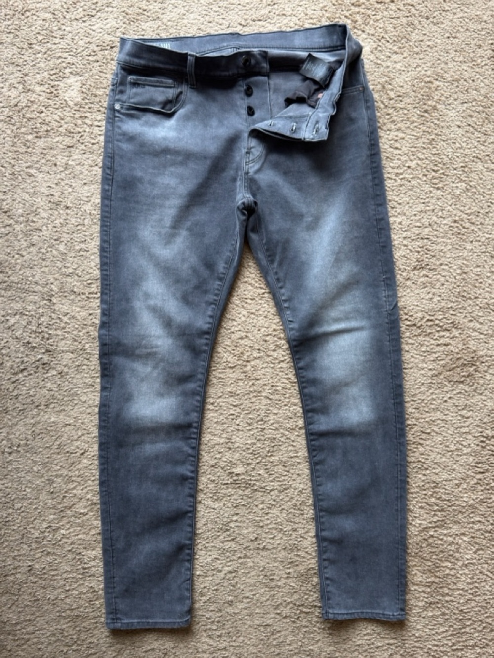 G-Star Slim Skinny Jeans in Faded Grey Wash size 34/32
